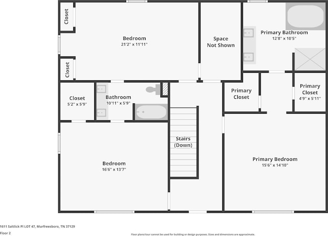 1611 Saltlick Pl, Murfreesboro, TN 37129 - property floor plan