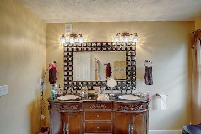 1611 Saltlick Pl, Murfreesboro, TN 37129 - bathroom with double vanity and a textured ceiling
