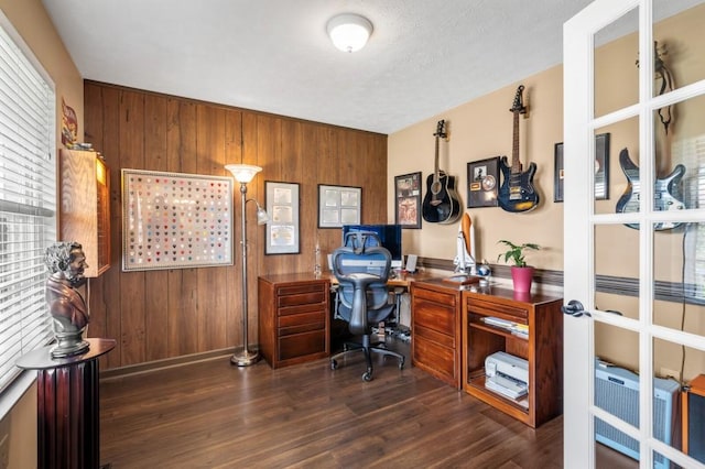 1243 Curtis Dr, Lebanon, TN 37087 - office featuring wooden walls and dark wood-style flooring
