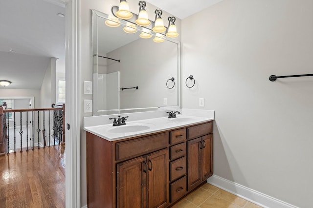 1005 Brittain Downs Dr, Nolensville, TN 37135 - full bath featuring double vanity and baseboards