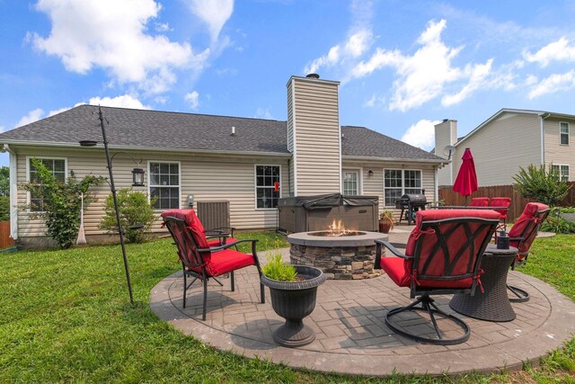 917 Lavergne Ln, La Vergne, TN 37086 - view of patio / terrace with an outdoor fire pit and grilling area