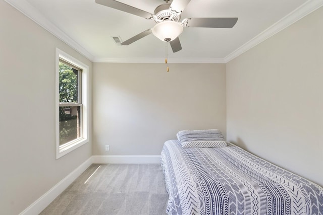 212 Lotus Ct, Hendersonville, TN 37075 - unfurnished bedroom featuring ornamental molding, baseboards, carpet, and ceiling fan