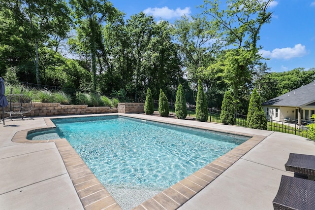 212 Lotus Ct, Hendersonville, TN 37075 - view of pool featuring a fenced backyard, a patio, and view of scattered trees