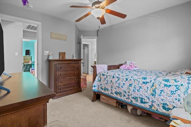 3699 Prestwicke Pl, Adams, TN 37010 - bedroom featuring light carpet and ceiling fan