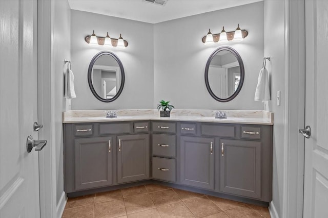 3699 Prestwicke Pl, Adams, TN 37010 - full bath featuring double vanity and tile patterned floors