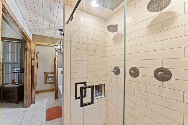 860 Old Woodbury Pike, Readyville, TN 37149 - full bath with a shower stall and tile patterned floors