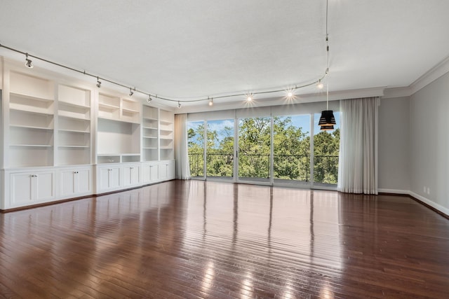 4215 Harding Pike Unit 601, Nashville, TN 37205 - unfurnished room with hardwood / wood-style floors, baseboards, and track lighting