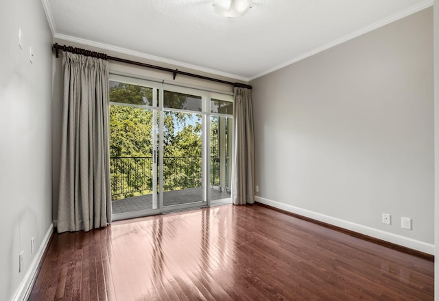 4215 Harding Pike Unit 601, Nashville, TN 37205 - empty room with baseboards, dark wood-style floors, and crown molding