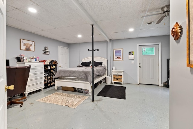 4357 Old Blacktop Rd, Mc Ewen, TN 37101 - bedroom with recessed lighting and a paneled ceiling