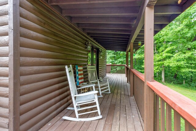 4357 Old Blacktop Rd, Mc Ewen, TN 37101 - view of wooden terrace
