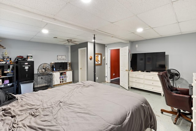 4357 Old Blacktop Rd, Mc Ewen, TN 37101 - bedroom with a drop ceiling and recessed lighting