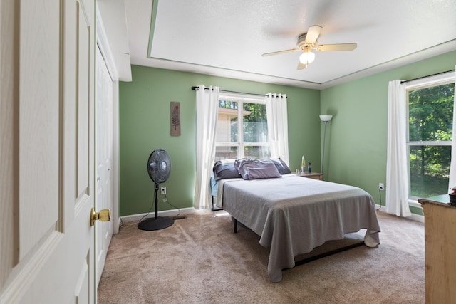 4357 Old Blacktop Rd, Mc Ewen, TN 37101 - carpeted bedroom featuring baseboards and a ceiling fan