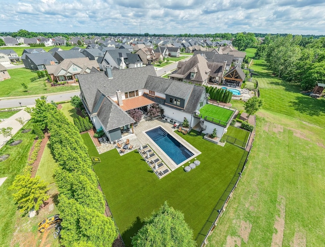 1021 Julian Way, Murfreesboro, TN 37128 - aerial perspective of suburban area with a pool