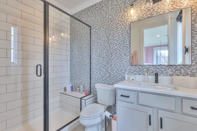 1021 Julian Way, Murfreesboro, TN 37128 - full bath with toilet, vanity, a shower stall, and tile walls