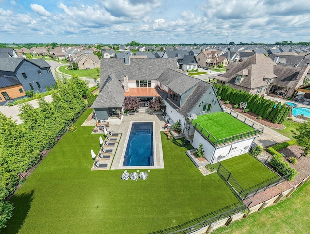 1021 Julian Way, Murfreesboro, TN 37128 - aerial perspective of suburban area featuring a pool