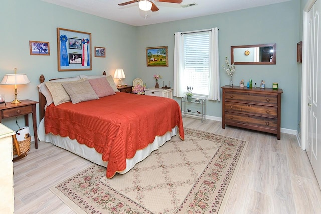 1130 Horse Mountain Rd Unit E, Shelbyville, TN 37160 - bedroom with wood finished floors, baseboards, and a ceiling fan
