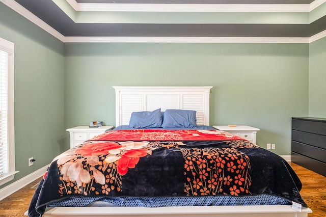 4423 Garcia Blvd, Murfreesboro, TN 37128 - bedroom with wood finished floors, crown molding, baseboards, and a raised ceiling