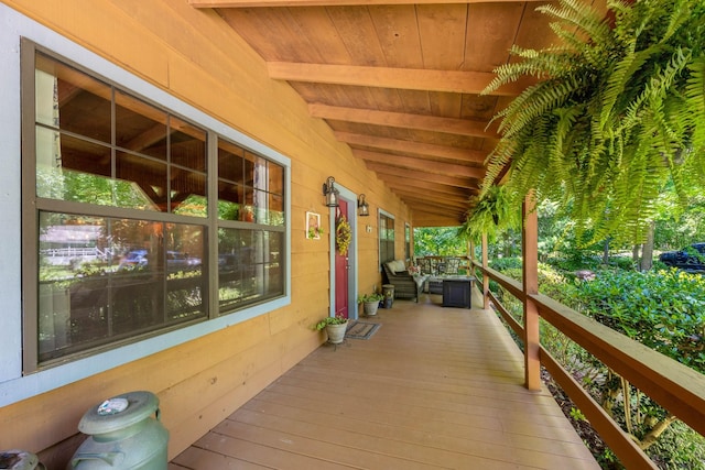 123 Hidden Trl, Dover, TN 37058 - view of wooden porch