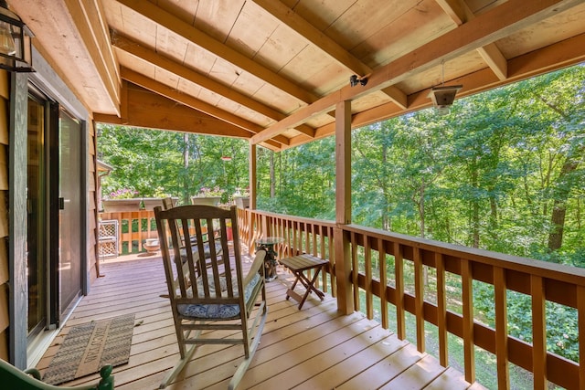 123 Hidden Trl, Dover, TN 37058 - view of wooden deck