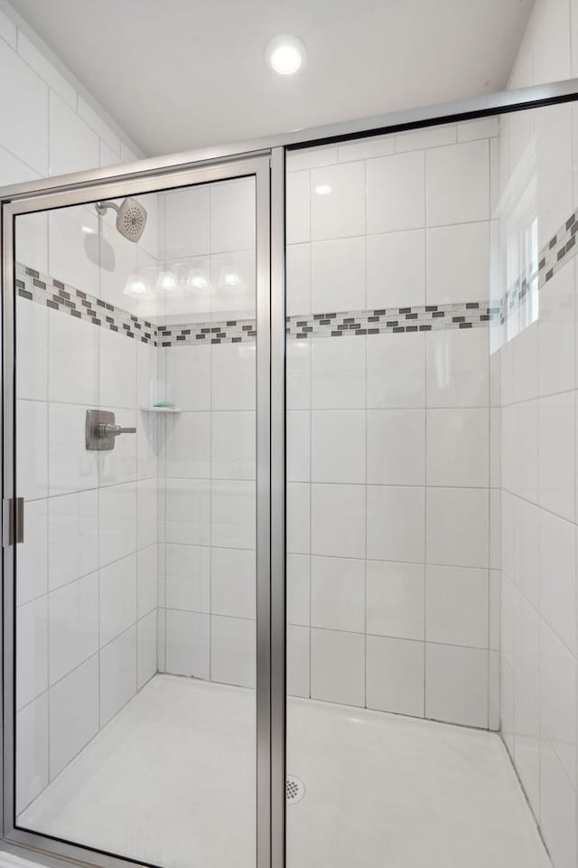 9420 Kaplan Ave, Brentwood, TN 37027 - bathroom featuring a shower stall and recessed lighting