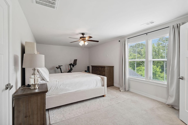 9420 Kaplan Ave, Brentwood, TN 37027 - bedroom featuring baseboards, light carpet, and ceiling fan