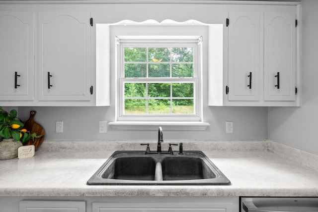 271 Golden Pond Ave, Oak Grove, KY 42262 - kitchen featuring a sink, dishwasher, white cabinets, and light countertops