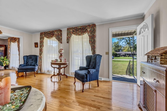 401 Ellington Dr, Franklin, TN 37064 - sitting room with crown molding and light wood finished floors
