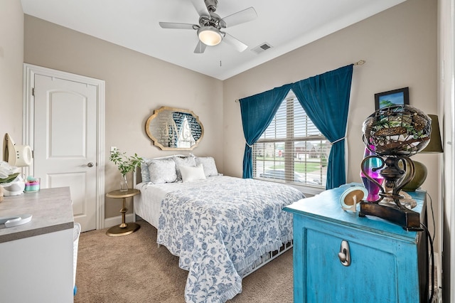 2520 Pebblecreek Ln, Murfreesboro, TN 37130 - bedroom with light colored carpet and a ceiling fan