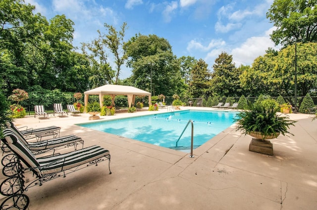 4215 Harding Pike Unit 610, Nashville, TN 37205 - community pool with a gazebo, a patio area, and view of scattered trees