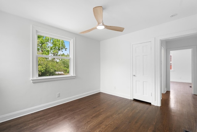 1305 Riverwood Dr, Nashville, TN 37216 - unfurnished bedroom with wood finished floors, baseboards, and a ceiling fan