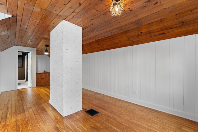 1305 Riverwood Dr, Nashville, TN 37216 - additional living space featuring wood-type flooring, wood ceiling, and vaulted ceiling