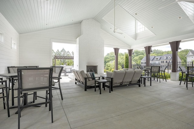 1901 Shadow Green Dr Unit 303, Franklin, TN 37064 - view of patio with an outdoor living space with a fireplace and outdoor dining space