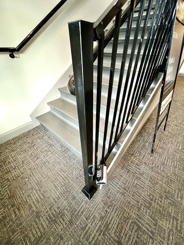 1901 Shadow Green Dr Unit 303, Franklin, TN 37064 - stairs featuring carpet and baseboards