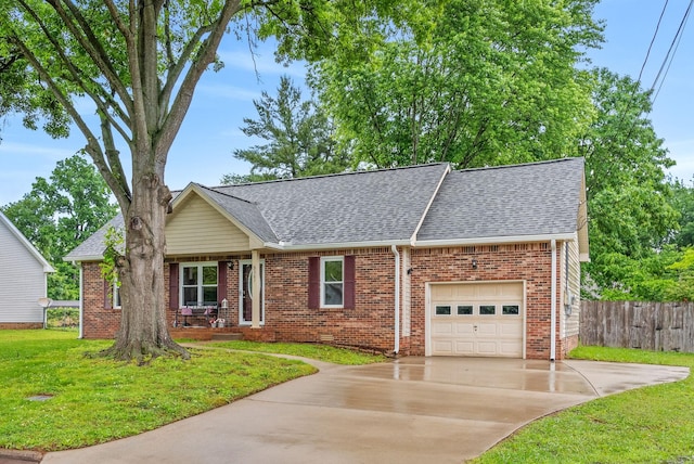 3387 Oak Park Dr, Clarksville, TN 37042 - view of front of property featuring an attached garage, a shingled roof, brick siding, driveway, and a porch