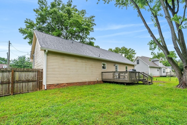 3387 Oak Park Dr, Clarksville, TN 37042 - rear view of house with a deck and roof with shingles
