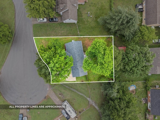 3387 Oak Park Dr, Clarksville, TN 37042 - aerial view of property's location featuring property boundaries highlighted