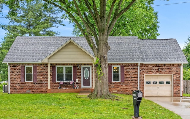 3387 Oak Park Dr, Clarksville, TN 37042 - view of front of home featuring roof with shingles, brick siding, a garage, and concrete driveway