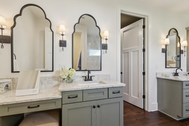 4034 Merryman Ln, Murfreesboro, TN 37127 - full bathroom featuring wood finished floors and two vanities