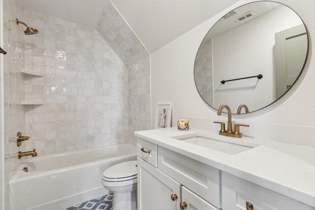 4034 Merryman Ln, Murfreesboro, TN 37127 - bathroom with vanity, toilet, washtub / shower combination, and tile patterned flooring