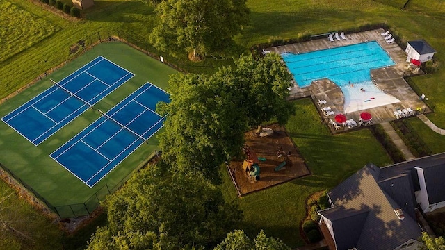 4034 Merryman Ln, Murfreesboro, TN 37127 - bird's eye view of a pool area