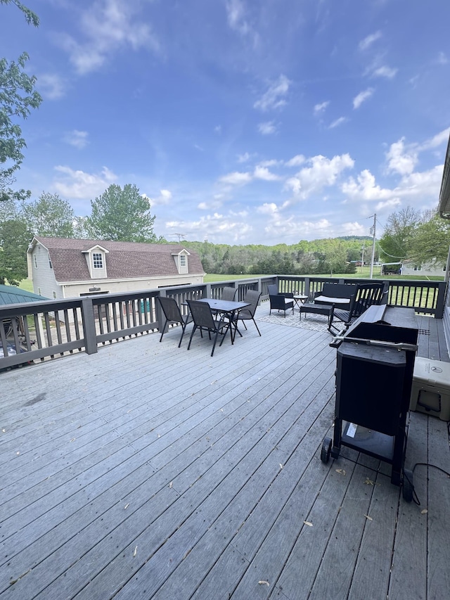 1111 Craig Moore Rd, Lewisburg, TN 37091 - wooden deck featuring outdoor dining area