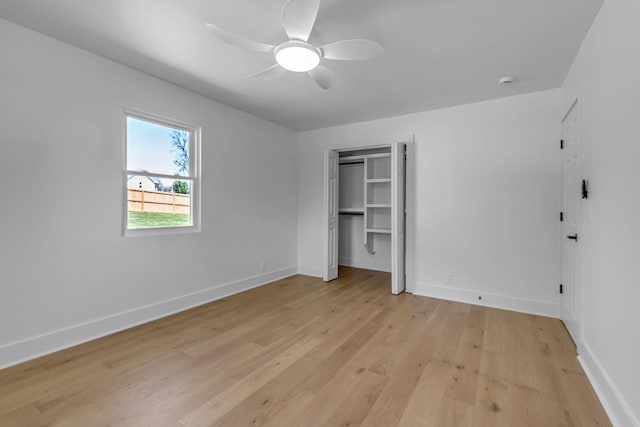 41 Trice Rd, Lebanon, TN 37087 - unfurnished bedroom featuring light wood-style floors, baseboards, and a ceiling fan