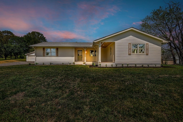 41 Trice Rd, Lebanon, TN 37087 - ranch-style home with driveway, a front yard, and a porch