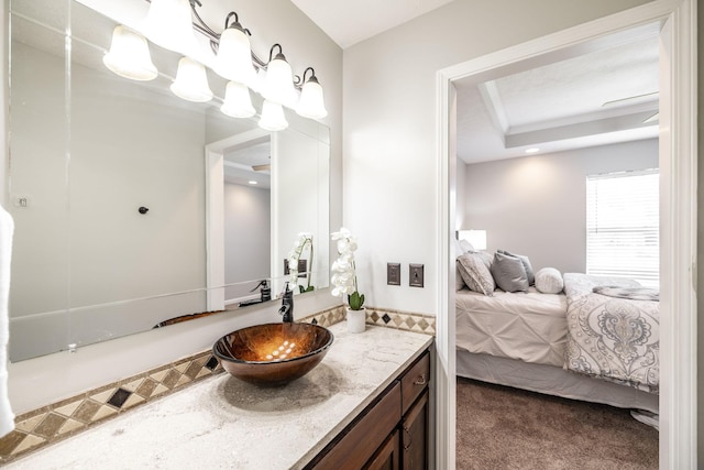 103 Alice Smith Dr, Portland, TN 37148 - ensuite bathroom with vanity and a tray ceiling
