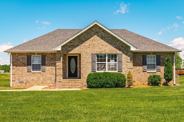 103 Alice Smith Dr, Portland, TN 37148 - view of front facade with a shingled roof, a front lawn, brick siding, and entry steps