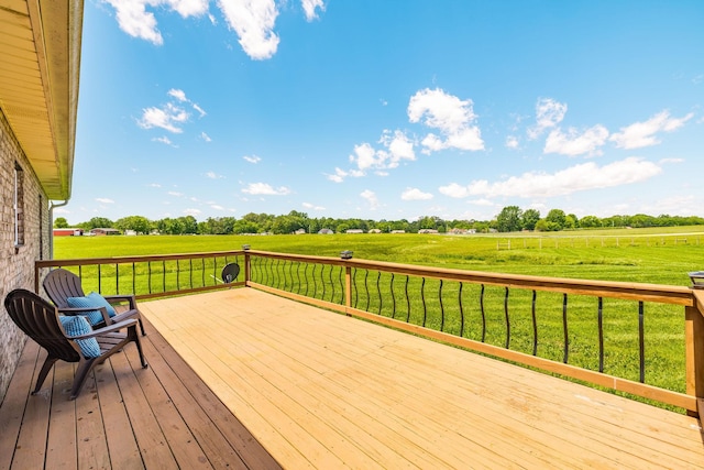 103 Alice Smith Dr, Portland, TN 37148 - wooden terrace with a rural view and a lawn