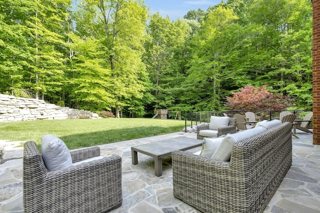 1120 Natchez Valley Ln, Franklin, TN 37064 - view of patio / terrace with a playground and an outdoor hangout area