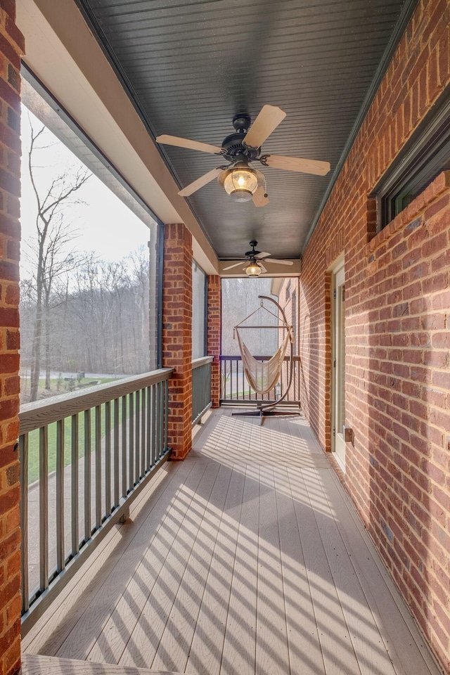 1120 Natchez Valley Ln, Franklin, TN 37064 - deck featuring a ceiling fan