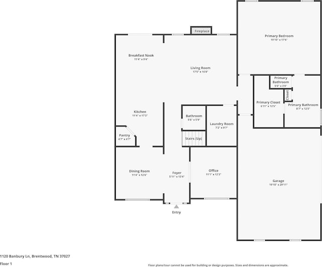 1120 Banbury Ln, Brentwood, TN 37027 - room layout