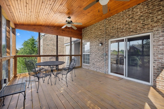 1120 Banbury Ln, Brentwood, TN 37027 - sunroom / solarium with ceiling fan, outdoor dining area, and plenty of natural light